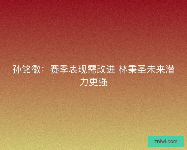 孙铭徽：赛季表现需改进 林秉圣未来潜力更强